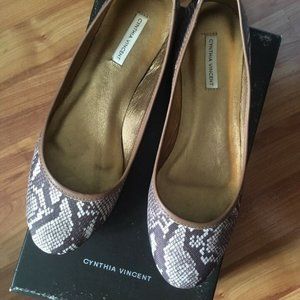 Cynthia Vincent Python Ballerina Flats